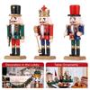 15CM Weihnachtsnussknacker Marionetten-Soldaten-Set Handgefertigter Nussknacker-Soldaten-Dekoration Weihnachten Neujahr Festival Dekoration