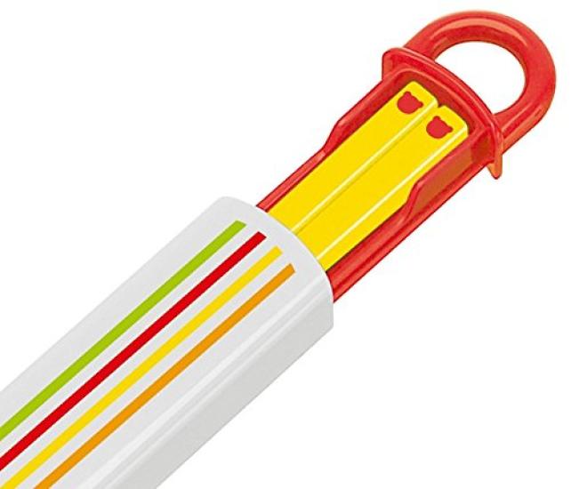 Skater Chopsticks and Chopstick Case Shimajiro Made in ABS2AM Set, Sliding, 16.5cm, Design, Japan,