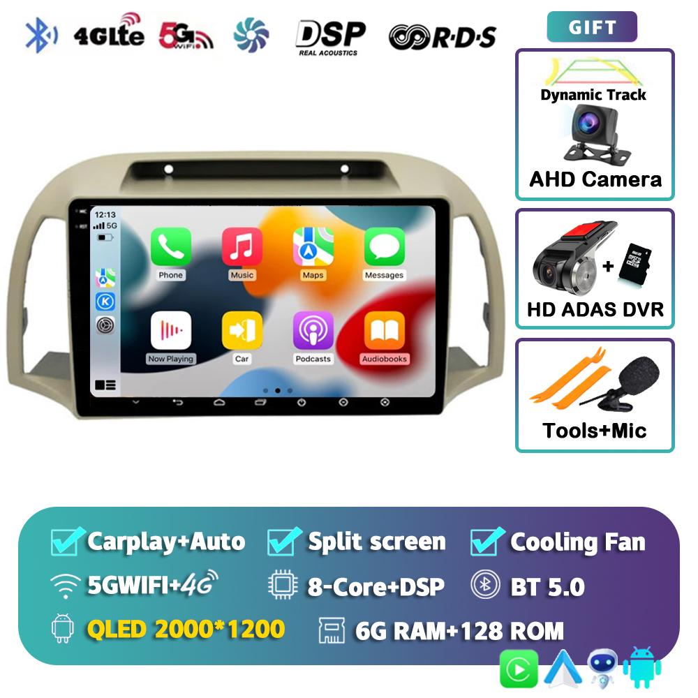Android 14 Carplay Auto Car Radio For Nissan March Micra K12 2002-2010 Navigation Autoradio Audio Multimedia Video Player Stereo
