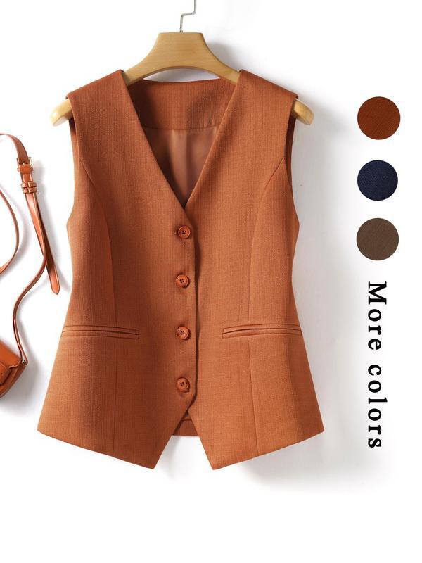 

Стильний та елегантний кольоровий жилет з круглим вирізом L помаранчевий