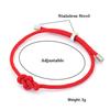 Noter Handmade Lucky Knot Rope Bracelet Unisex Selected High Quality 3mm String No Fading No Allergies Skin Friendly Materials