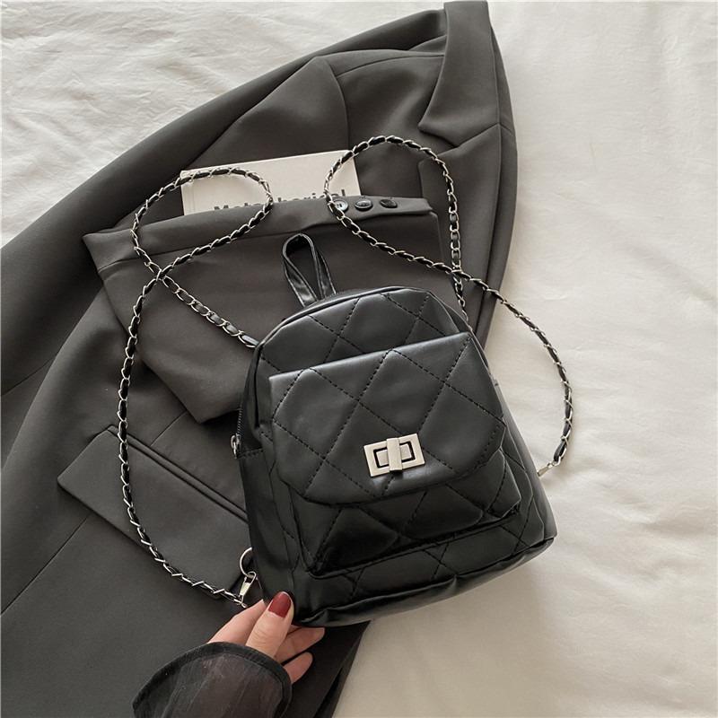 

Backpack bag women s new trendy fashion backpack high value chain bucket bag travel bag