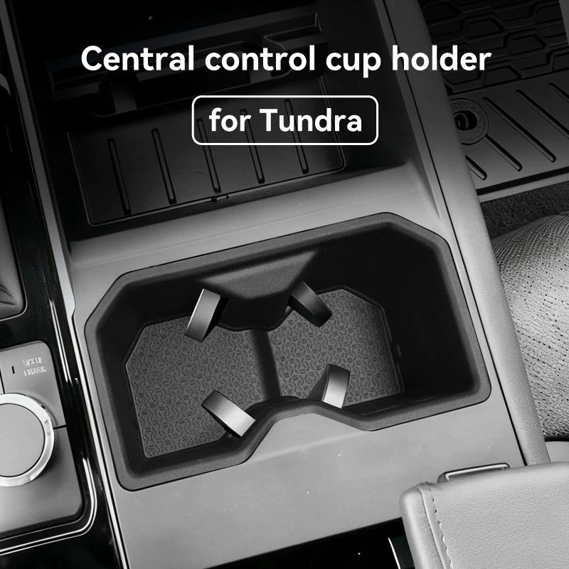 Совместимо с моделями Tundra 22: Подстаканник в центральной консоли с амортизатором и защитой от тряски для напитков. Plastic