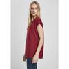 Women's T-shirt - Urban Classics - Organic Extended Shoulder - Bordeaux - Short Sleeves - Organic Cotton