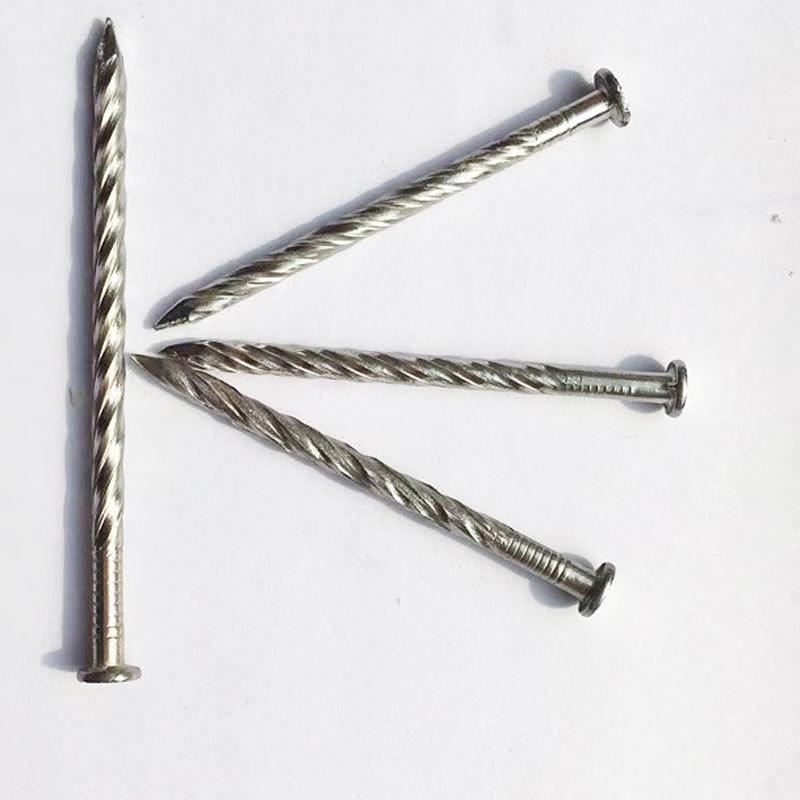 304/201 Stainless Steel Rust-Proof Twist Threaded Roofing Nails for Wood & Keel Boards, 12345 Inch