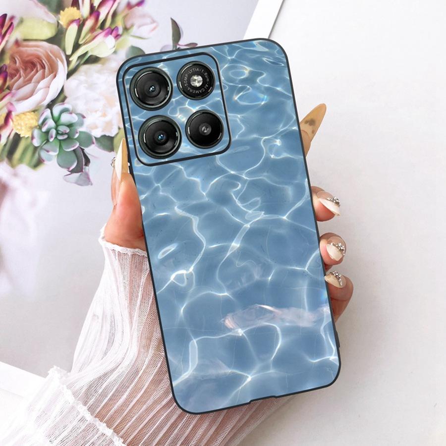 For Motorola Moto G67 MotoG77 Case New Luxury Painted Cover Black Silicone Soft Phone Case For Moto G77 G 67 Back Cover Bumper