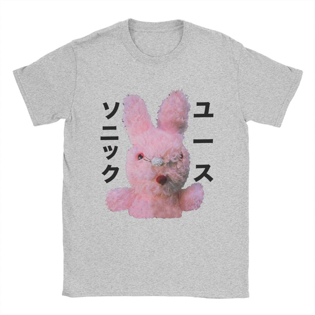 Dirty Bunny Japanisches Sonic Youth Herren T-Shirt Lässige T-Shirts Kurzarm Rundhals T-Shirt Baumwolle Geschenkidee Oberteile