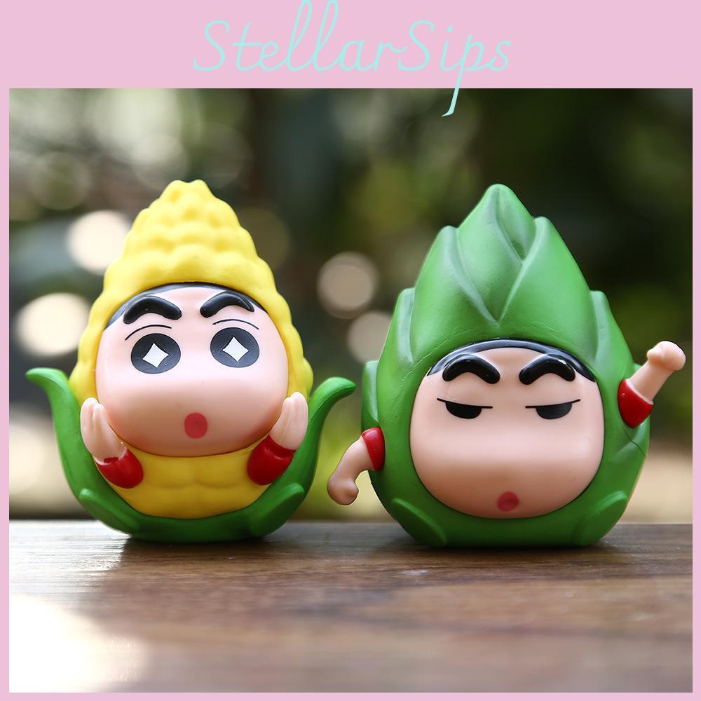 Fruit Shinchan Pvc Desktop Decor Figurine With Creative Design For Collectors