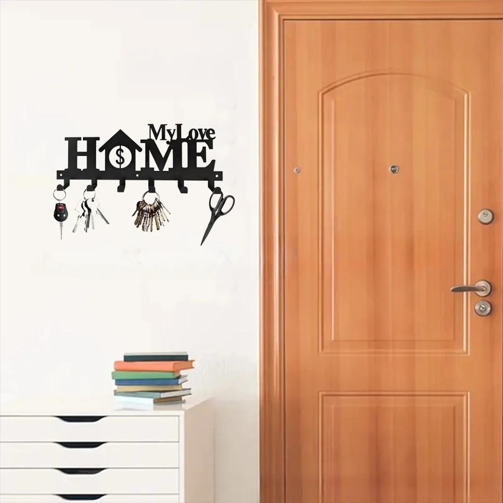 Cat Key Hooks Wall Mounted Durable Metal Key Hanger Ornament