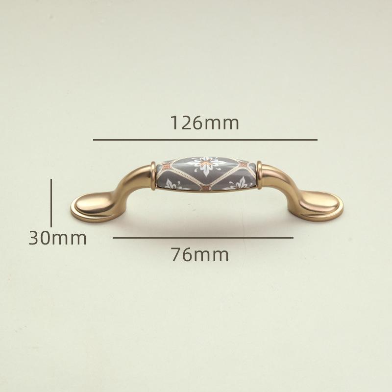 Luxurious Shoe Cabinet Handles with Retro Ceramic Design