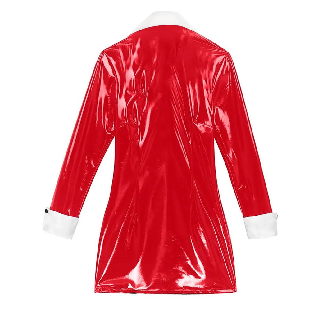 Women's Shiny Long Sleeve Bodycon Dress