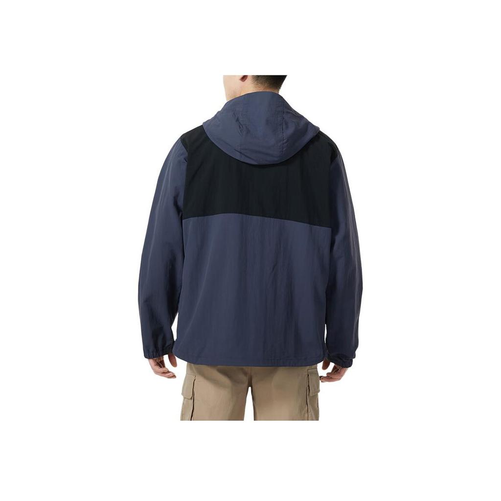 Columbia Color Block Spliced Hooded Casual Jacket Men Jackets Navy-Blue XE3394-466