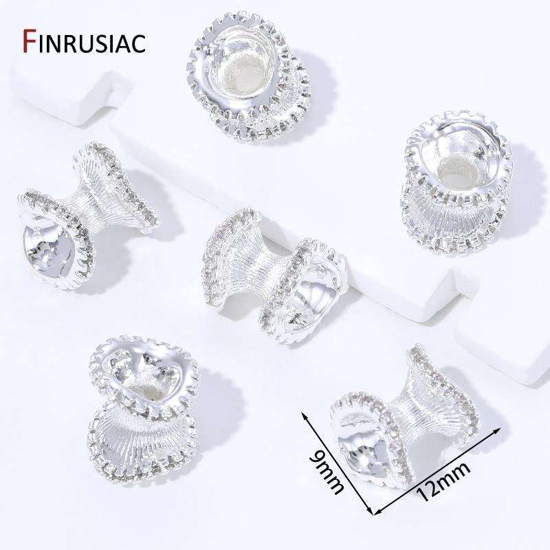 

9*12mm 18K Gold Plated Brass Zircon Irregular Tube Spacer Beads,Separator For Beads,DIY Handmade Jewelry Making Materials 1 piece