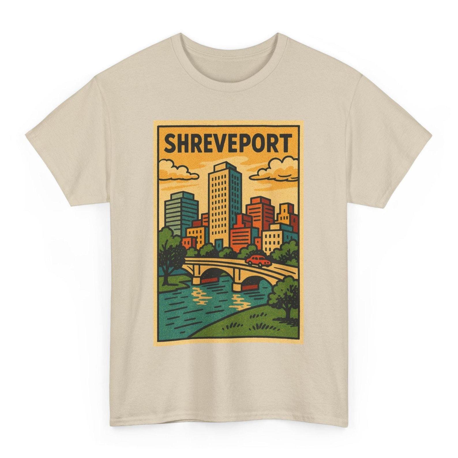 Shreveport Louisiana T-Shirt: Retro Comic Style Travel Tee XL
