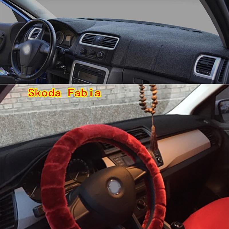 For Skoda Fabia Dashmat Dashboard Cover Instrument Panel Sunscreen Pad Ornaments