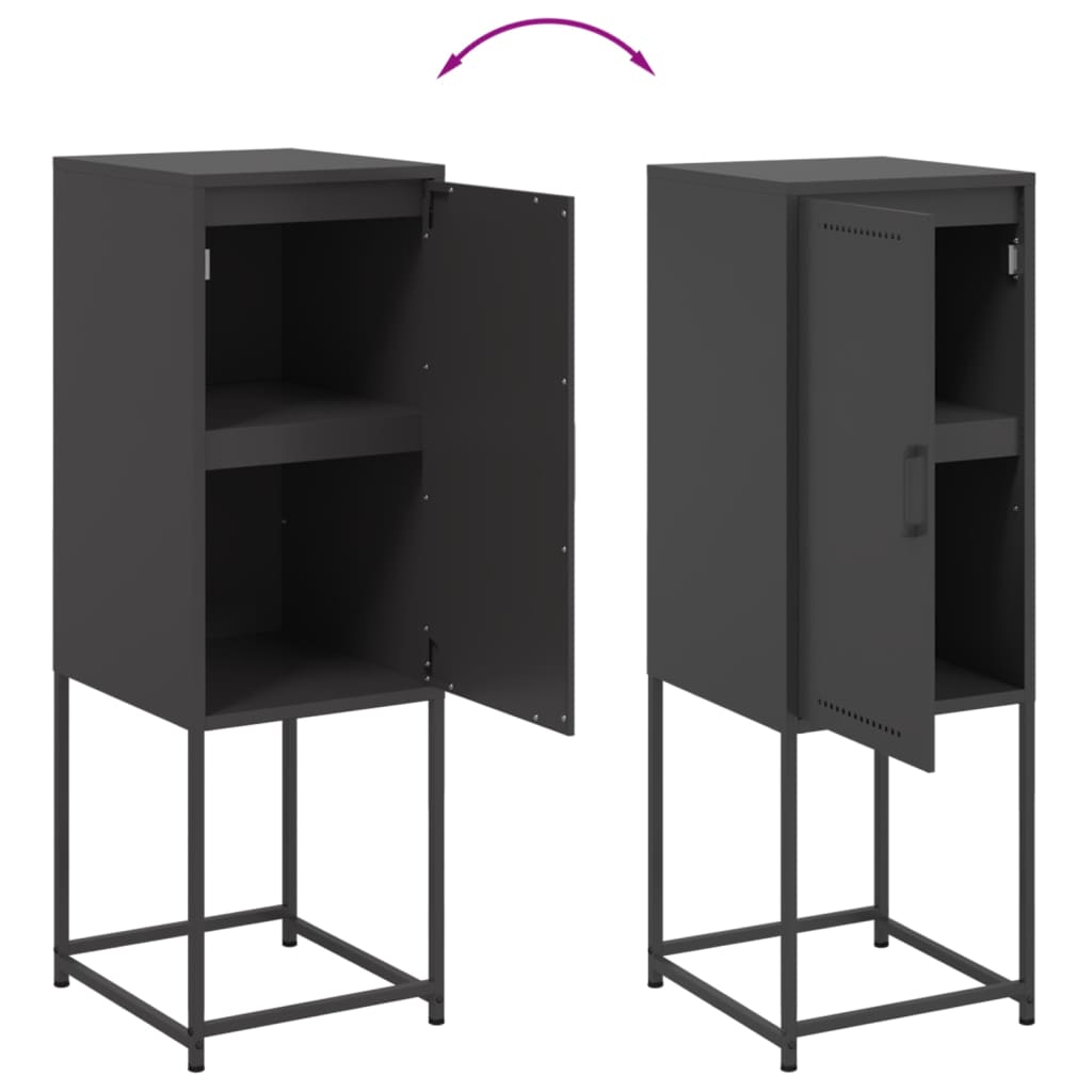 Highboard Black 36 x 39 x 107 cm Steel