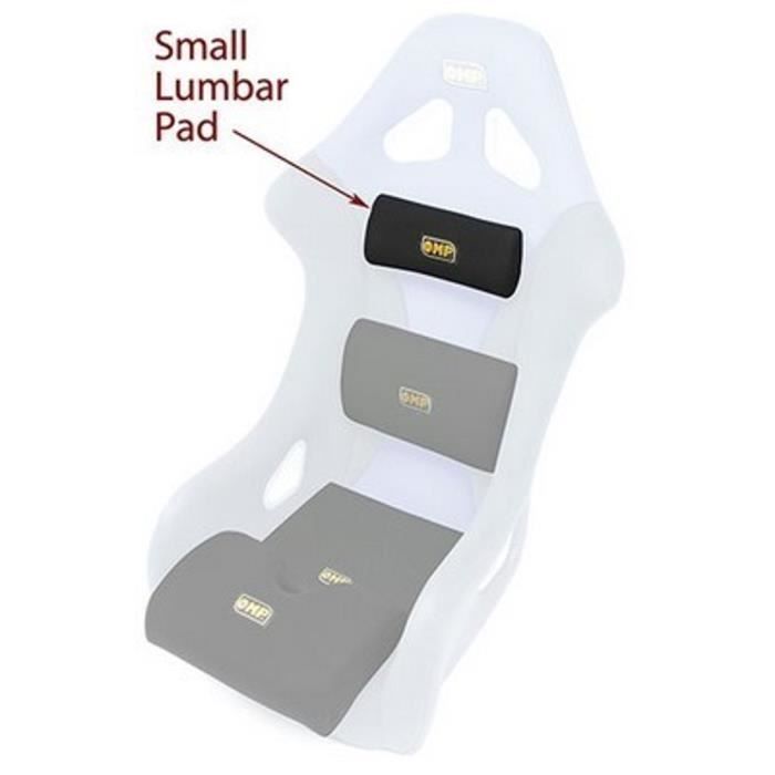 Coussin cale-reins Petit OMP montable Tous Baquet O Siège, il a Velcro de serrage et disponible uniquement en noir. - OMPRACING