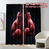 Set Of 2 Flat Printing Curtains Without Rod Boxing Passion Popular Curtain Versatile Polyester Gifts Suitable Made