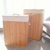 Foldable Dustproof Bamboo Laundry Basket