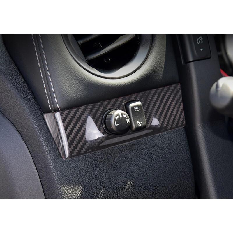 REAL Carbon Fiber Headlight Switch Button Trim Cover For Nissan GTR R35 2008-16