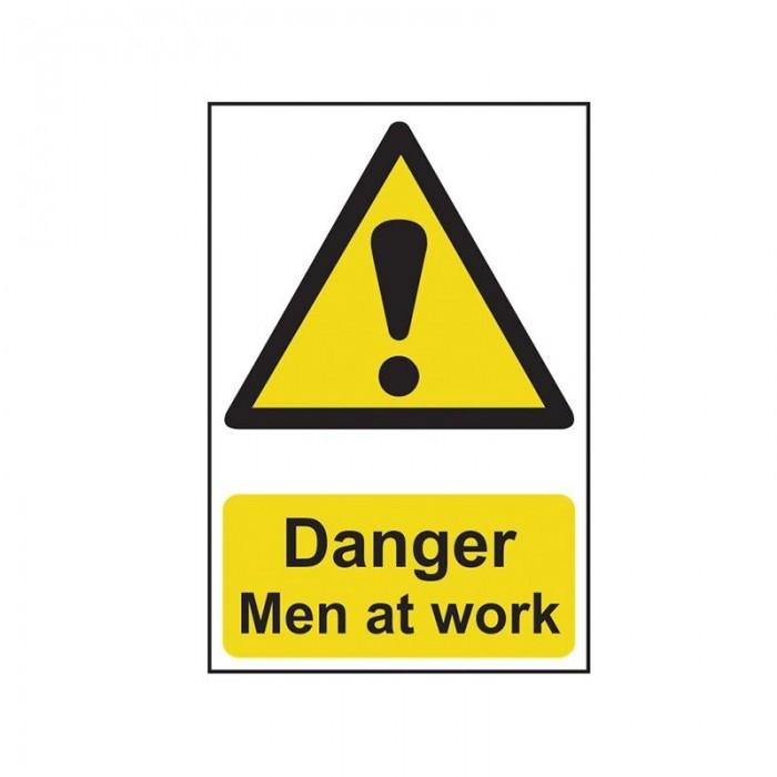 Scan Danger Men At Work - Pvc Sign 200 X 300mm