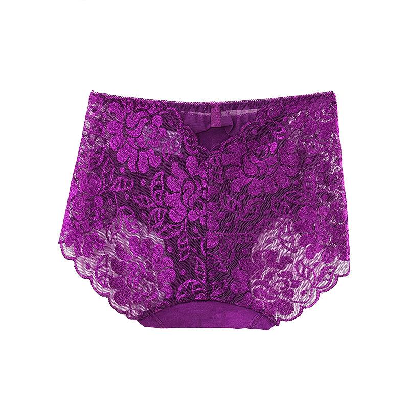 Mutandine con fiori di pizzo cavo Lingerie sexy senza cuciture da donna Slip con rialzo per fianchi taglie forti Mutandine sanitarie traspiranti Biancheria intima per dormire