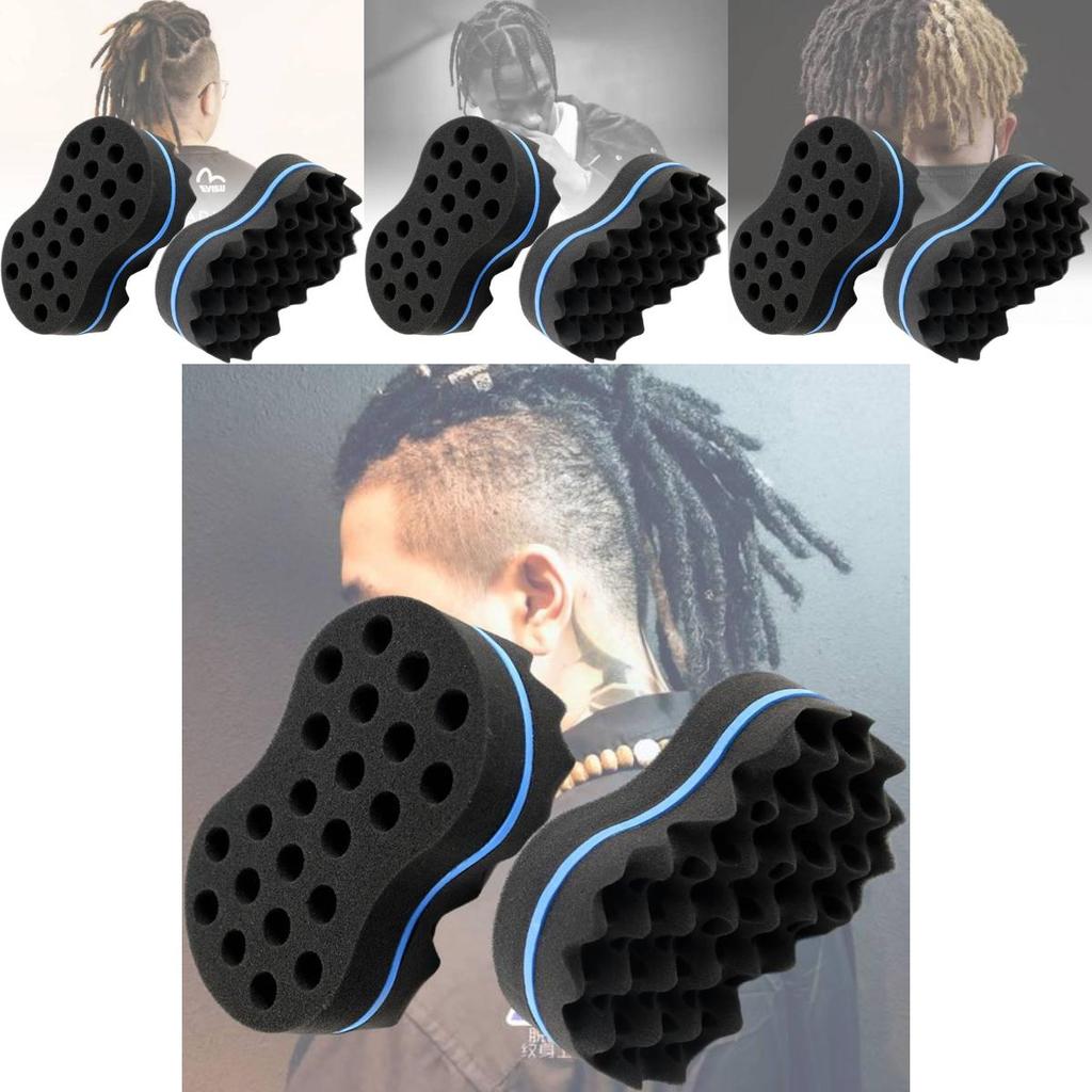 Große doppelseitige Schwammbürste für mühelose schöne blaue Wellenlocken