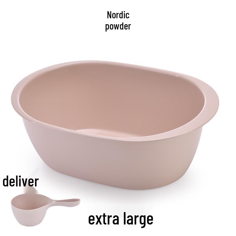 Large Oval Thickened Plastic Washbasin - Baby & Children's Bath or Laundry