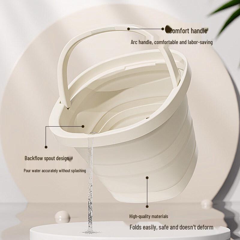 ZISIZ Silicone Folding Bucket
