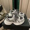 Retro Thick-soled Gray Dad Shoes Women's 2025 Spring and Autumn New Mesh Breathable Small Casual Sports Shoes