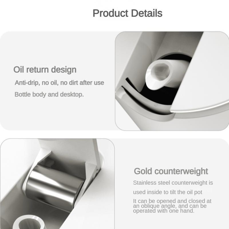 Oil Bottle Household Leak-proof Glass Soy Sauce Pot, Vinegar Oil Can Press and Spray Dual-purpose Oil Spray Pot Kitchen Cookware