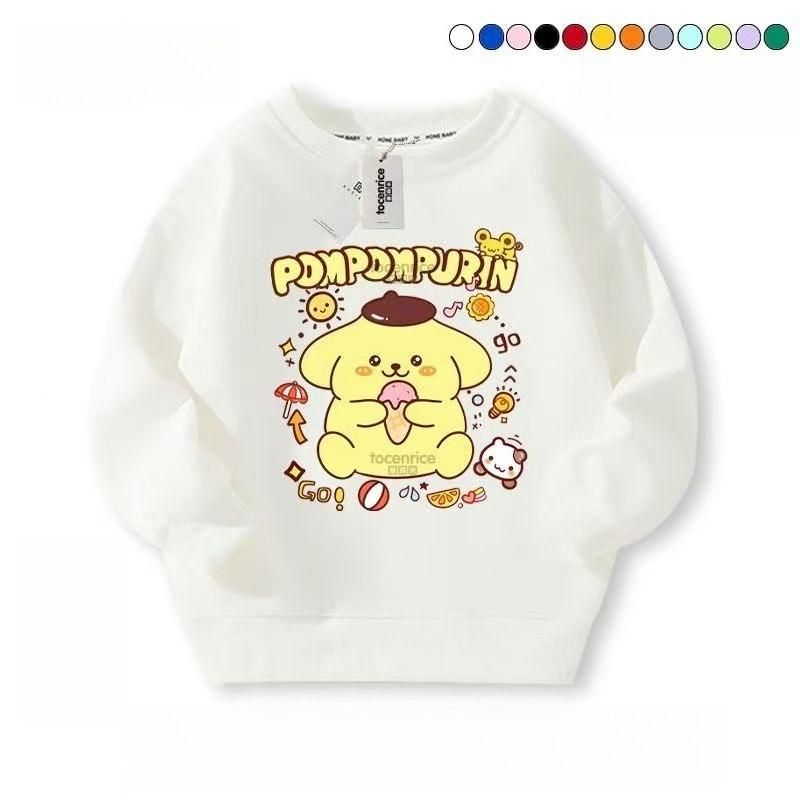 Girls' Top Kids Pudding Dog Printed Pullover Autumn Fashion Long Sleeve T-Shirt