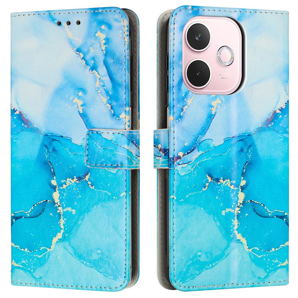 Pro Oppo A5 Pro 5G Stojánek Pouzdro Vzor Mramoru PU Kůže Peněženka Kryt na Telefon