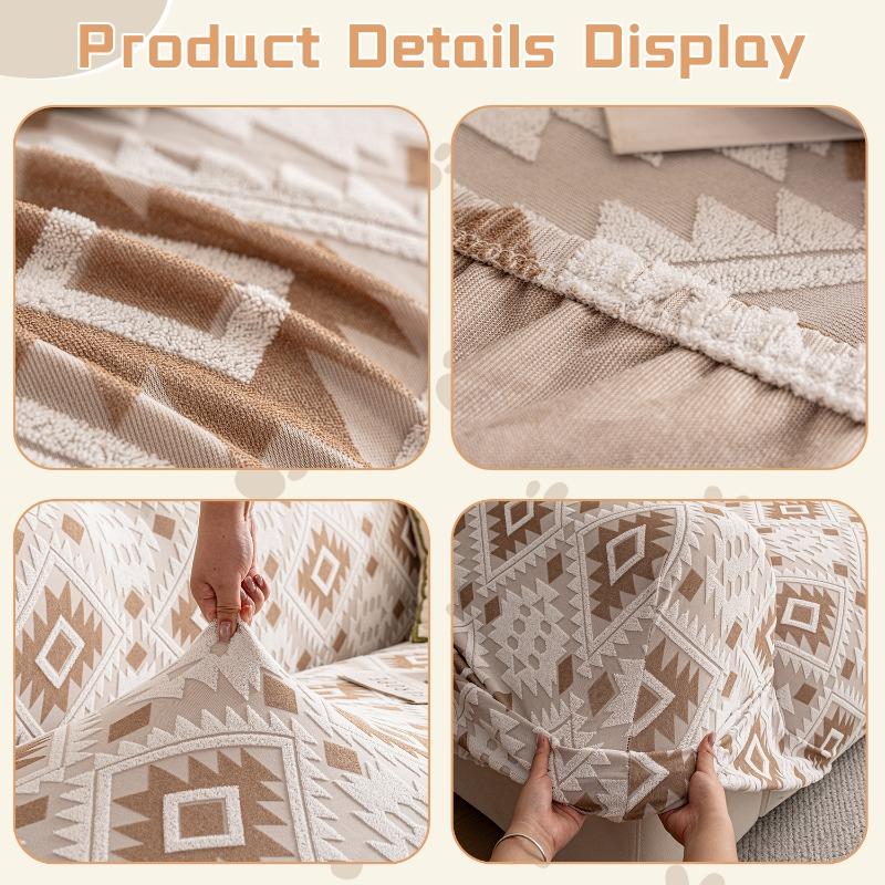 Copridivano in tessuto jacquard elastico Copridivano elasticizzato Copridivano componibile a forma di L Fodera angolare per soggiorno 1/2/3/4 posti
