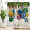 4Pcs Luxury Merry Christmas Shower Curtain Sets Waterproof  for Bathroom Non-Slip Bathroom Rugs Lid Toilet Cover Bath Mat