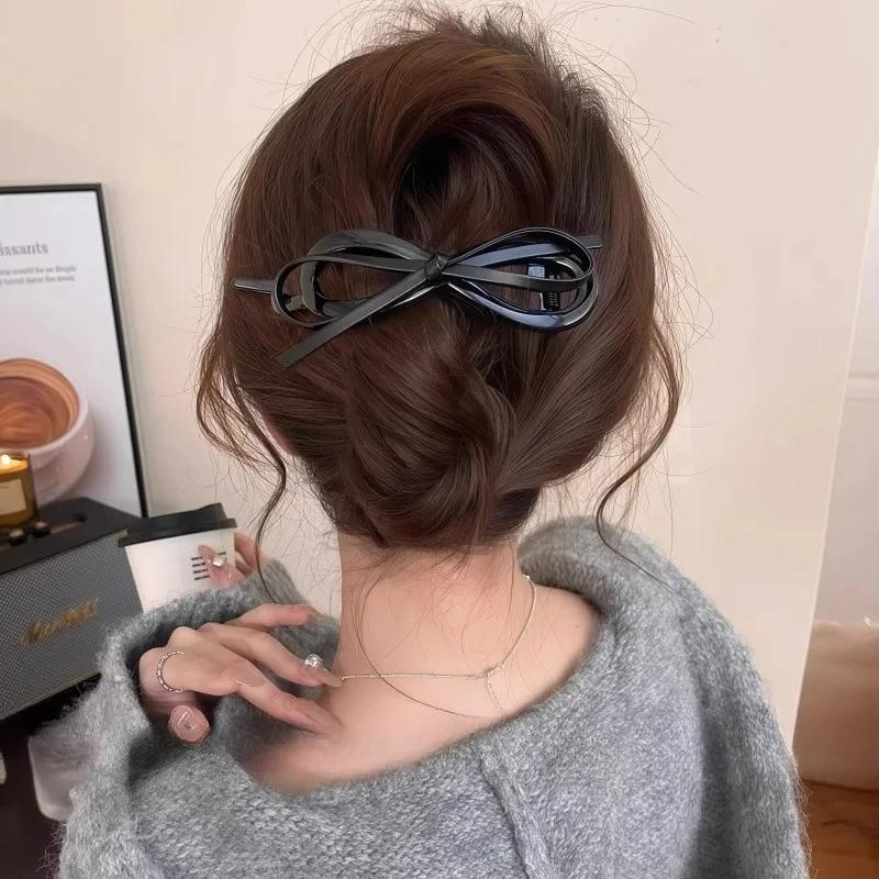 Elegant Leather Bow Twist Hairpin For Women Girls Sweet Hair Ornament Barrette Hair Clip Hairgrip Fashion Hair Accessories