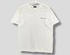 Vintage T-shirt z logo Comme des garcons homme plus projektanta preppy casualowy biały Duży