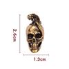 Lizard Skull Brass Knife Beads EDC DIY Paracord Woven Bracelets Lanyard Pendants Accessories Outdoor Tool Hangings Trinkets