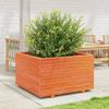 VidaXL Planter Wax Brown 80x80x49.5 Cm Solid Pine Wood, Outdoor Planter, Flower Box, Tomato Planter, 3282531