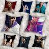 USA J-Justin BieberS COOL Pillow Case Square Double-Sided Printing Short Plush Sofa Cushion Cover Bedroom Bedside Pillow