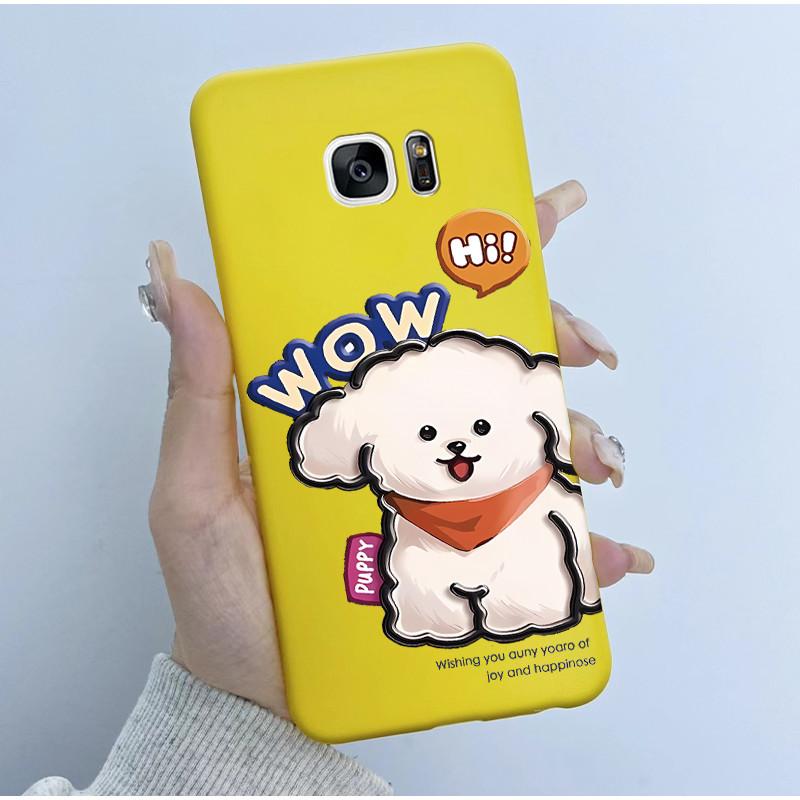 For Samsung Galaxy S7 S7Edge Case Soft TPU Silicone Cover Cute Astronaut Panda Phone Case For Samsung S7 S 7 Edge Coque Funda