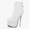 Sexy Platform Women's Ankle Boots Stripper High Heels Ankle Boot for Women Zipper Red White Party Fetish Dance Shoes Big Size 45