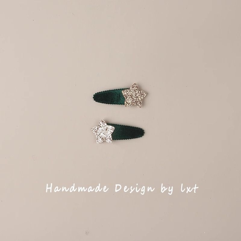 1 Pair Korean Style Glitter Star Hair Clips for Baby Girls Infant Soft BB Barrettes Children Hair Accessories Headwear