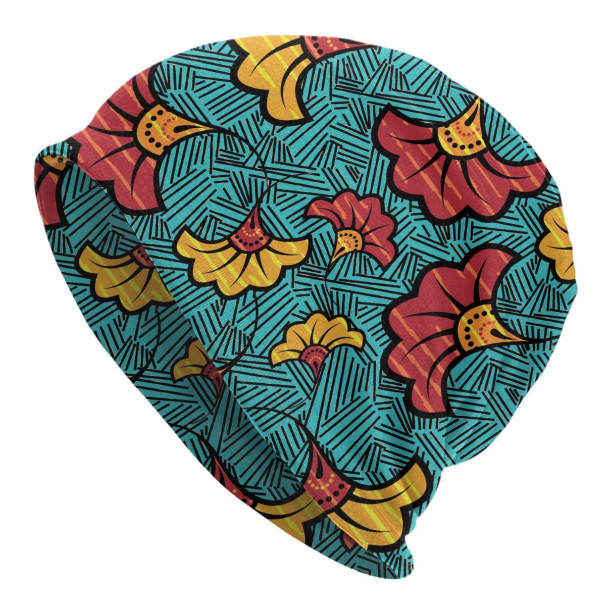 

Custom African Ethnic Tribal Ankara Pattern Skullies Beanies Caps Hip Hop Winter Warm Knitting Hat Adult Unisex Bonnet Hats Beanies Cap