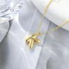 European & American Trendy 18K Gold Plated Cute Balloon Party Letter Necklace