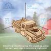 Ugears Holzfäller-Pickup-Truck 70171 Holzpuzzle, Bastel- und Modellbausatz, kein Kleber oder Werkzeug erforderlich, für Erwachsene und Kinder