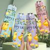1PC Happy Easter Cute Chick Bunny Print 750ml Color Plastic Sports Water Bottle Leakproof Flip Straw Lid Suitable for Sports Office Home Use