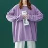 Frühling Herbst Paar Langarm T-Shirt Damen Basic T-Shirt Oversize T-Shirt Mann Lässig O-Ausschnitt Damen T-Shirt