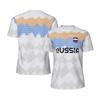 Russian Flag Pattern Men's Football Summer 3D National Emblem Loose Quick Drying T-shirt