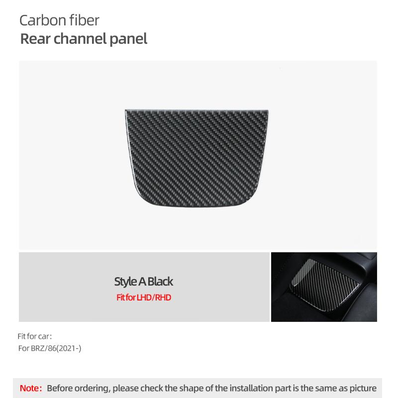 

For Subaru BRZ/Toyota GR86 2025-2025 Carbon Fiber Rear Seat Center Console Panel Trim Stickers Car Interior Tuning Accessories вуглецевого волокна, чорного кольору